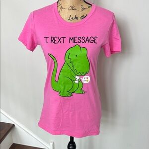 New Cute Dino dinosaur T-shirt emoji text medium.